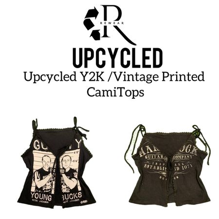 Hauts de camisole imprimés vintage Y2K recyclés