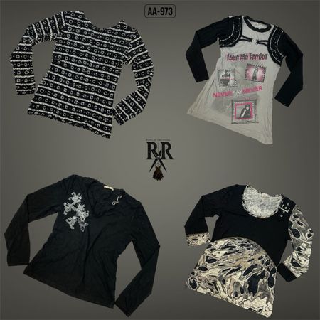 Y2K Retro Blackwave Full Sleeve Tops (AA-973)