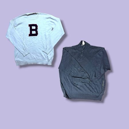 Mixed brand sweater and sweatshirt