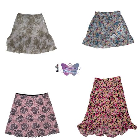Y2k Flora mix Skirts (SV-041)