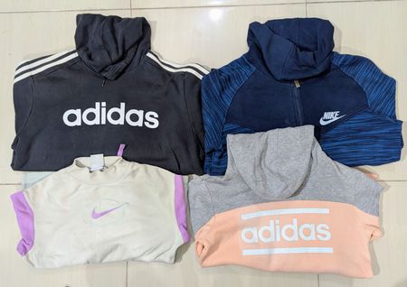 Nike and Adidas Hoodies
