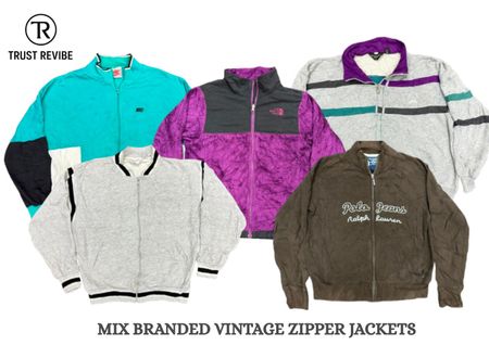 Premium Mix Branded Vintage Zipper Jackets Bundle – Christian Dior, Nike, Adidas, Polo, Lee, Tommy Hilfiger & The North Face