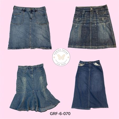 High Waist Split Denim Long Skirt – Chic Urban Streetwear Style (GRF-6-070)