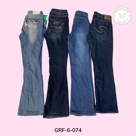 Women’s Flared Jeans – Slim Fit Bell Bottom Vintage Style (GRF-6-074)
