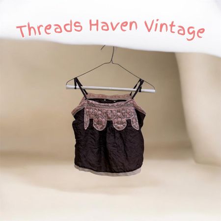 TH# 0155 Elegant Silk Embroidered Top – Vintage Y2K Chic Style