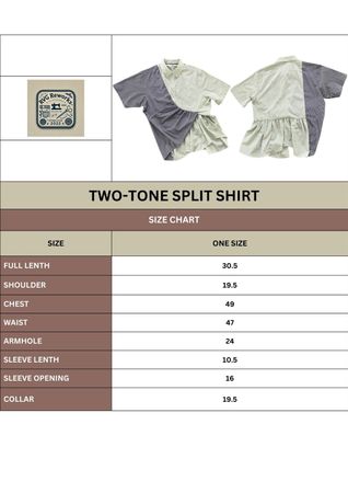 Upcycled Two-Tone Panel Peplum Shirt