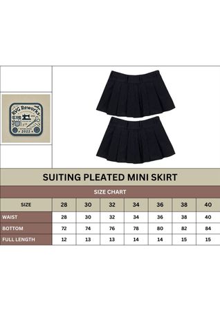 Upcycled Pleated Mini Skirt