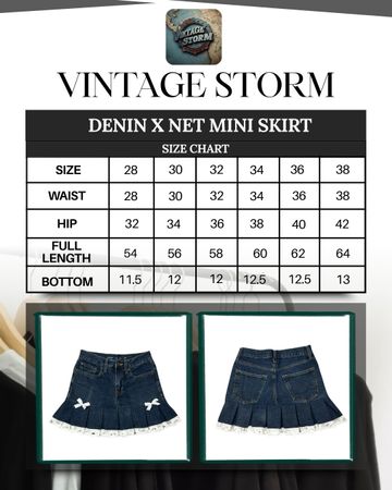 Upcycled Denim Net Mini Skirt