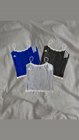 Upcycled Adidas Lace-Up Tops