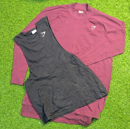 6125 - Gymshark Half and Full Sleeves T-Shirts, Muscle Tank