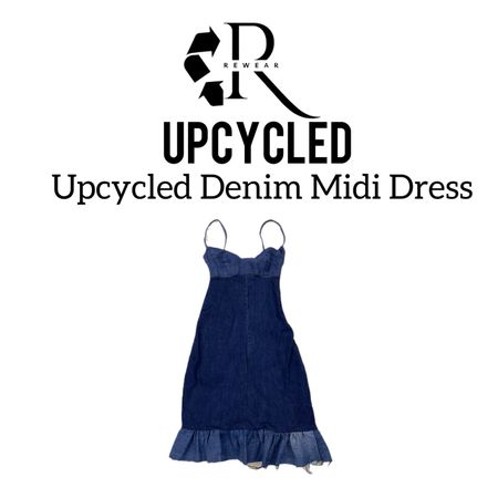 Upcycled Denim Midi Dress