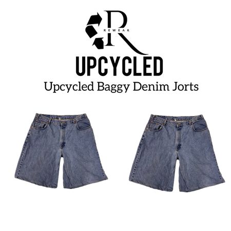 Upcycled Baggy Denim Jorts/Shorts