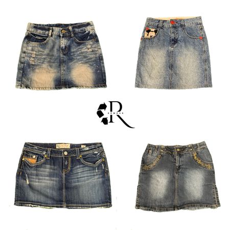 Y2K NYC IT Era Girl Denim Midi Skirts RW2122