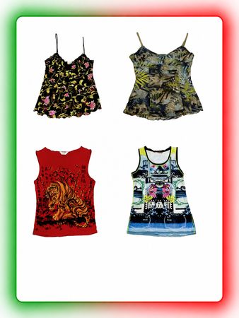 Ensemble de débardeurs en maille florale (RM-06)