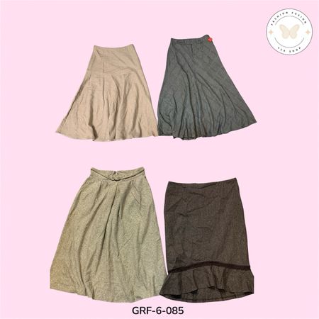 Saia Mini de Lã Chic – Estilo de Cintura Alta Quente para o Inverno (GRF-6-085)