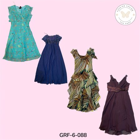 Elegant Printed Poly Dress – Lightweight Summer Style for Women (GRF-6-088)