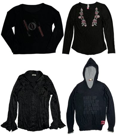 Vintage 2000s Black Tops: TT-283