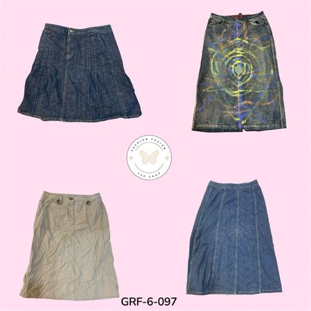 Classic Blue Denim Skirt – Trendy High Rise A-Line Summer Wear (GRF-6-097)