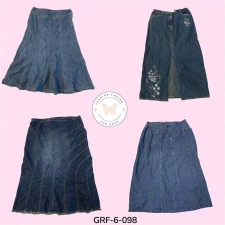 Dark Blue Denim Skirt – Elegant Casual Wear with Modern Fit (GRF-5-098)