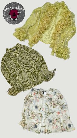 Y2K long sleeve blouse 10 pieces WR1679