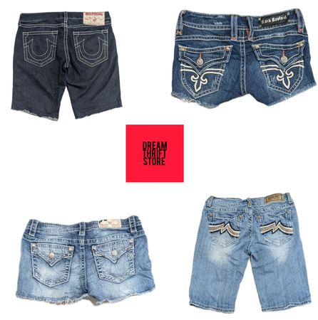 MISS ME ROCK REVIVAL TRUE RELIGION SHORTS