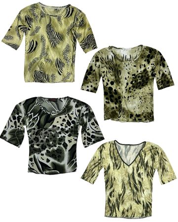 Y2K Safari Fever x Vintage Tops: RE-054
