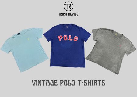 Vintage Polo Ralph Lauren Classic T-Shirts Mixed Full & Half Sleeve Assorted Colors and Sizes