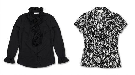 (FV-1671) Y2K Black & White Aesthetic Tops