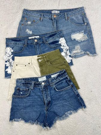 Denim mini shorts