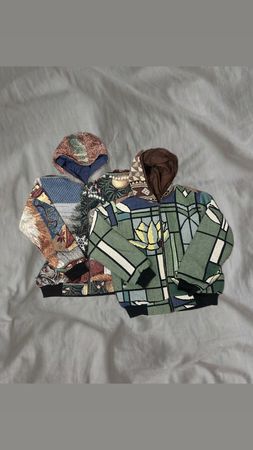Upcycled Tapestry Hooded Sweatshirts