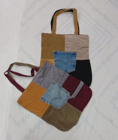 CR9072 UPCYCLED CORDUROY BAGS