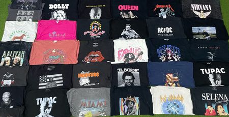 Vintage Music Printed T shirt 32 pcs
