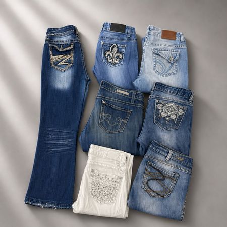 Y2k embellish Bootcut Jeans