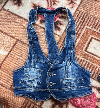 Y2k denim vests