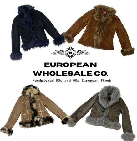 Y2K Vintage Faux Fur Suede Jackets Bundle – Women’s 2000s Winter Coats Wholesale(YWV01)