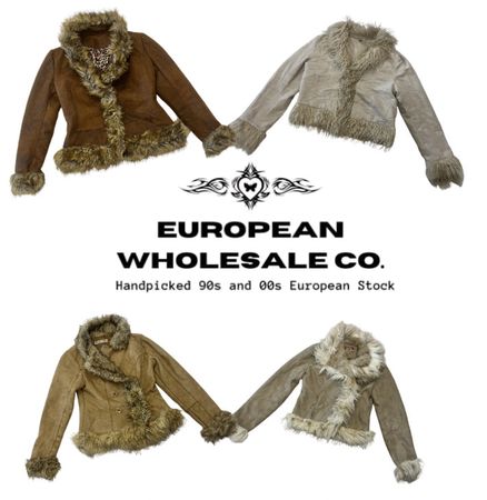 Y2K Vintage Faux Fur Suede Jackets Bundle – Women’s 2000s Winter Coats Wholesale
