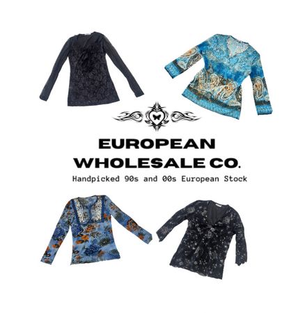 Y2K European Mesh Long sleeves Tops (YWV12)