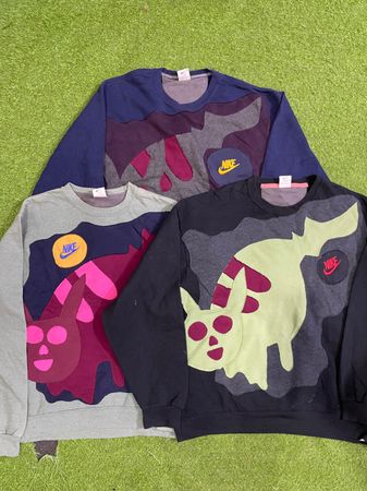 Sweat-shirt en patchwork Nike upcyclé