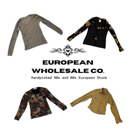 Y2K European Mesh Long sleep Tops (YWV37)
