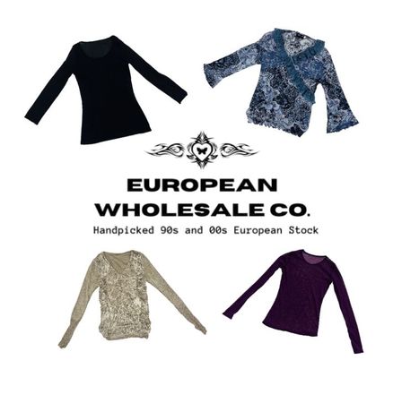 Y2K European Mesh Long sleep Tops (YWV112)