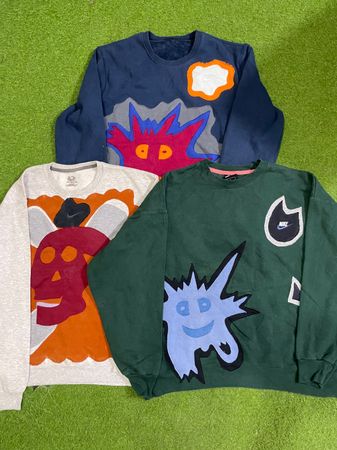 Upcycled Nike patchwork sweatshirt