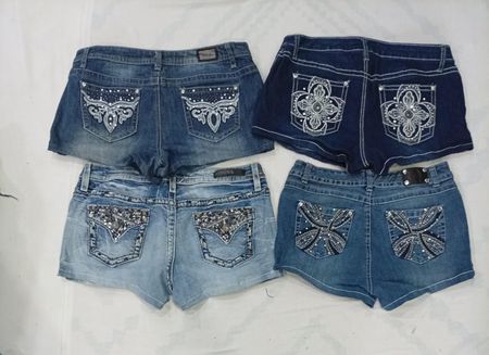 CR9079 UPCYCLED Y2K MINI DENIM SHORTS