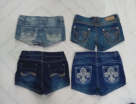 CR9099 UPCYCLED Y2K MINI DENIM SHORTS
