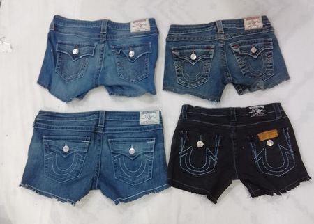 CR9101 UPCYCLED TRUE RELIGION SHORTS