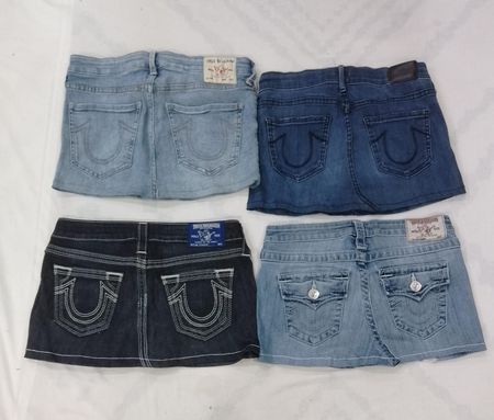 CR9104 UPCYCLED TRUE RELIGION SKIRTS
