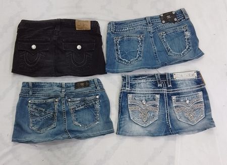 CR9105 UPCYCLED MIX BRANDED SKIRTS