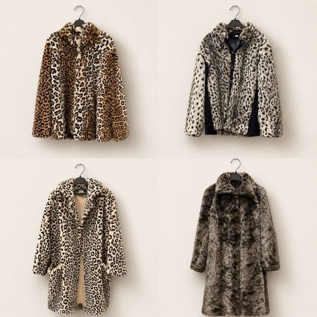 Y2k Animal Print Fur Coat