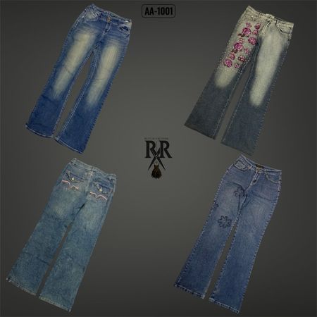 Y2K It Girl Denim Flare Jeans (AA-1001)
