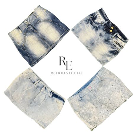 Y2K NYC IT GIRL DENIM MINI SKIRTS RE-3400