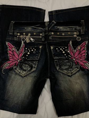 2000s y2k women flared jeans